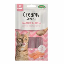 Friandise en crème pour chat saumon et krill Bubimex Creamy x 4 - 60 g