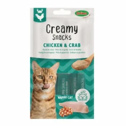 Friandise en crème pour chat poulet et crabe Bubimex Creamy x 4 - 60 g
