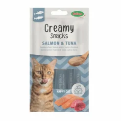 Friandise en crème pour chat thon et saumon Bubimex Creamy x 4 - 60 g