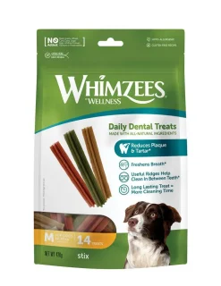 Friandise pour chien Whimzees Stix M en sachet de 420 gr