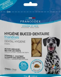 Friandises dentaires pour chien au canard Francodex - 70 g