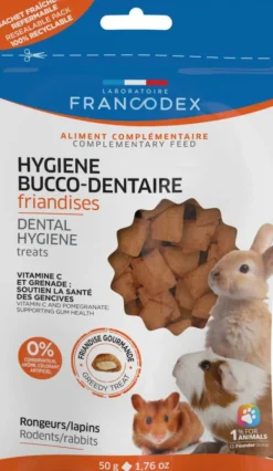 Friandises dentaires pour NAC hygiène bucco-dentaire Francodex - 50 g