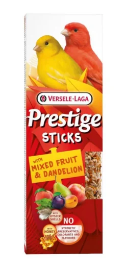 Friandises pour canaris Versele Laga Prestige Sticks Mélange de Fruits & Pissenlit - 2 x 30 g