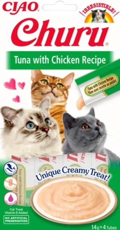 Friandises pour chat Inaba thon/poulet - 14 g x 4