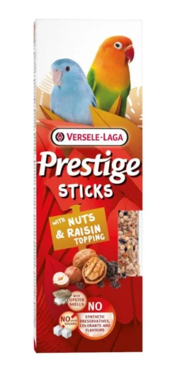 Friandises pour petits perroquets Versele Laga Prestige Sticks Noix & Garniture de Raisin - 2 x 30 g