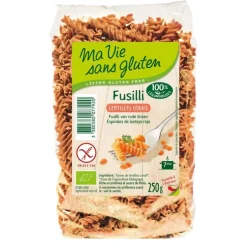 Fusillis aux lentilles corail bio en sachet de 250 g