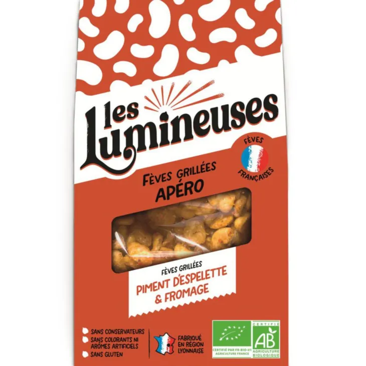 Fèves grillées bio apéro piment d’Espelette et fromage Les Lumineuses - 90 g