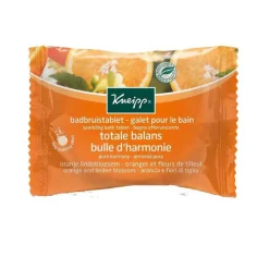 Galet effervescent pour le bain au tilleul en format de 80 g