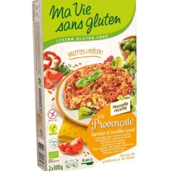 Galettes à poêler tomates et lentilles corail 2 x 100 g MA VIE SANS GLUTEN