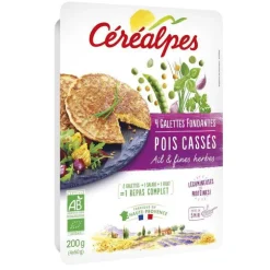Galettes fondantes pois cassés ail & fines herbes Céréalpes - 4 x 50 g