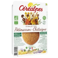 Galettes potimarron et châtaigne bio Céréalpes – 2 x 90 g