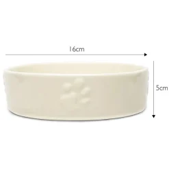 Gamelle anti-glouton pour chien en grès coloris beige clair Scruffs - 16 x 16 x 5 cm