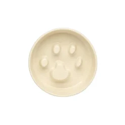 Gamelle anti-glouton pour chien coloris beige clair en grès Scruffs – 20 x 20 x 6 cm