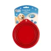 Gamelle de voyage pour chien en silicone coloris rouge Duvoplus - 500 ml