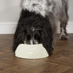 Gamelle pour chien aux longues oreilles coloris beige en grès Scruffs – 21 x 21 x 8,5 cm