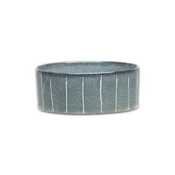 Gamelle pour chien en grès coloris gris avec rayures Reactive Glaze Scruffs - 13 x 13 x 5 cm