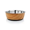 Gamelle pour chien et chat bois mat et inox Tyrol – 950 ml