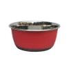 Gamelle pour chien et chat coloris rouge mat en inox Tyrol – 1900 ml