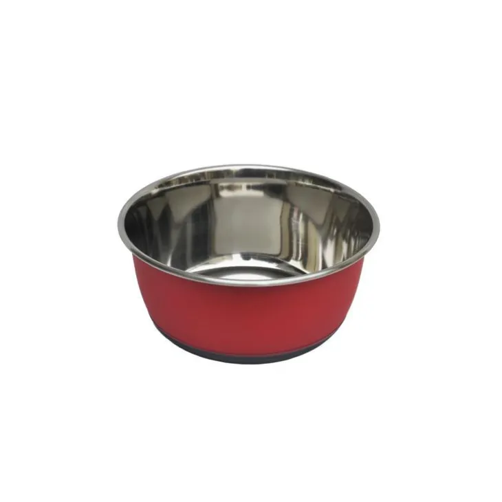 Gamelle pour chien et chat coloris rouge mat en inox Tyrol – 500 ml