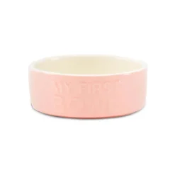 Gamelle pour chiot, chaton, lapin et cochon d'Inde coloris rose en grès Scruffs ma première gamelle – 13 x 13 x 5 cm