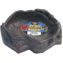 Gamelle pour reptile en plastique recyclé coloris gris Repti Rock - Taille L