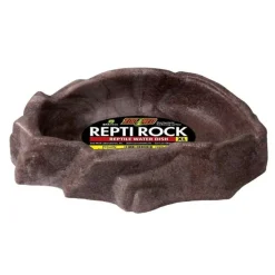 Gamelle pour reptile en plastique recyclé coloris gris Repti Rock - Taille XL