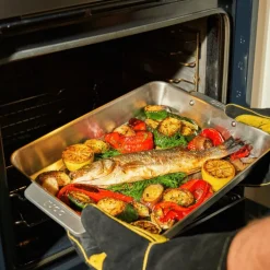 Gants anti-chaleur en cuir noir Ooni - 35 x 17 cm