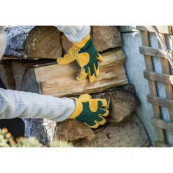 Gants de jardinage petits travaux coloris marron en cuir