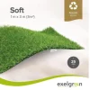 Gazon synthétique Soft 25mm recyclable coloris vert Exelgreen - 2 x 3 m