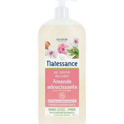 Gel douche Amande Pêche de vigne Flacon pompe 1 L blanc
