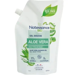 Gel douche bio Aloe Vera en écopack Natessance – 1 L