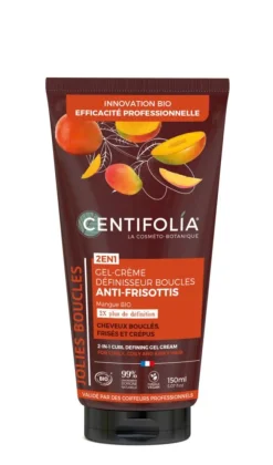 Gel-crème définisseur de boucles anti-frisottis 2 en1 bio Centifolia - 150 ml