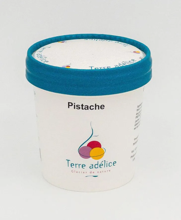 Glace pistache Terre Adélice - Pot de 120 ml
