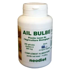 Gélules d’ail bio en boite de 200 unités