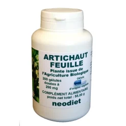 Gélules d’artichaut bio en boite de 200 unités