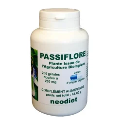 Gélules de passiflore bio en boite de 200 unités