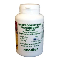 Gélules d’harpagophytum bio en boite de 200 unités