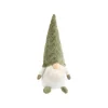 Gnome blanc assis avec bonnet vert Gus - 50 cm