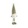 Gnome blanc debout avec bonnet vert Gus moyen modèle - 59 cm