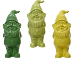 Gnome décoratif en céramique - 15 x 14 x 34,5 cm
