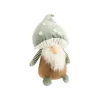 Gnome marron avec chapeau champignon vert petit modèle - 36 cm
