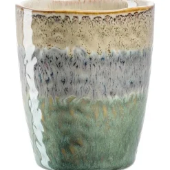 Gobelet en céramique réactive bleu, gris et beige Matera - 300 ml