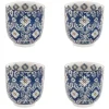 Gobelets en grès bleu peints à la main Coffret Almada - 4 x 15 cl