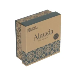 Gobelets en grès bleu peints à la main Coffret Almada - 4 x 15 cl