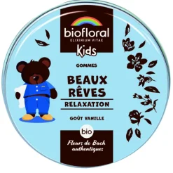 Gommes bio goût vanille  pour enfants Biofloral kids Beaux rêves - 45 g