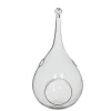 Goutte d’ornement petit modèle en verre transparent Ø 9,5 x H 20 cm