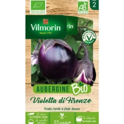 Graines d'aubergine violette de Florence bio Vilmorin - graines à semer