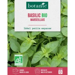 Graines de Basilic marseillais bio botanic® - graines à semer