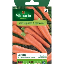Graines de carotte de Colmar à cœur rouge Vilmorin - graines à semer