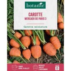 Graines de carotte mercado de paris (marché de Paris) botanic® - graines à semer
